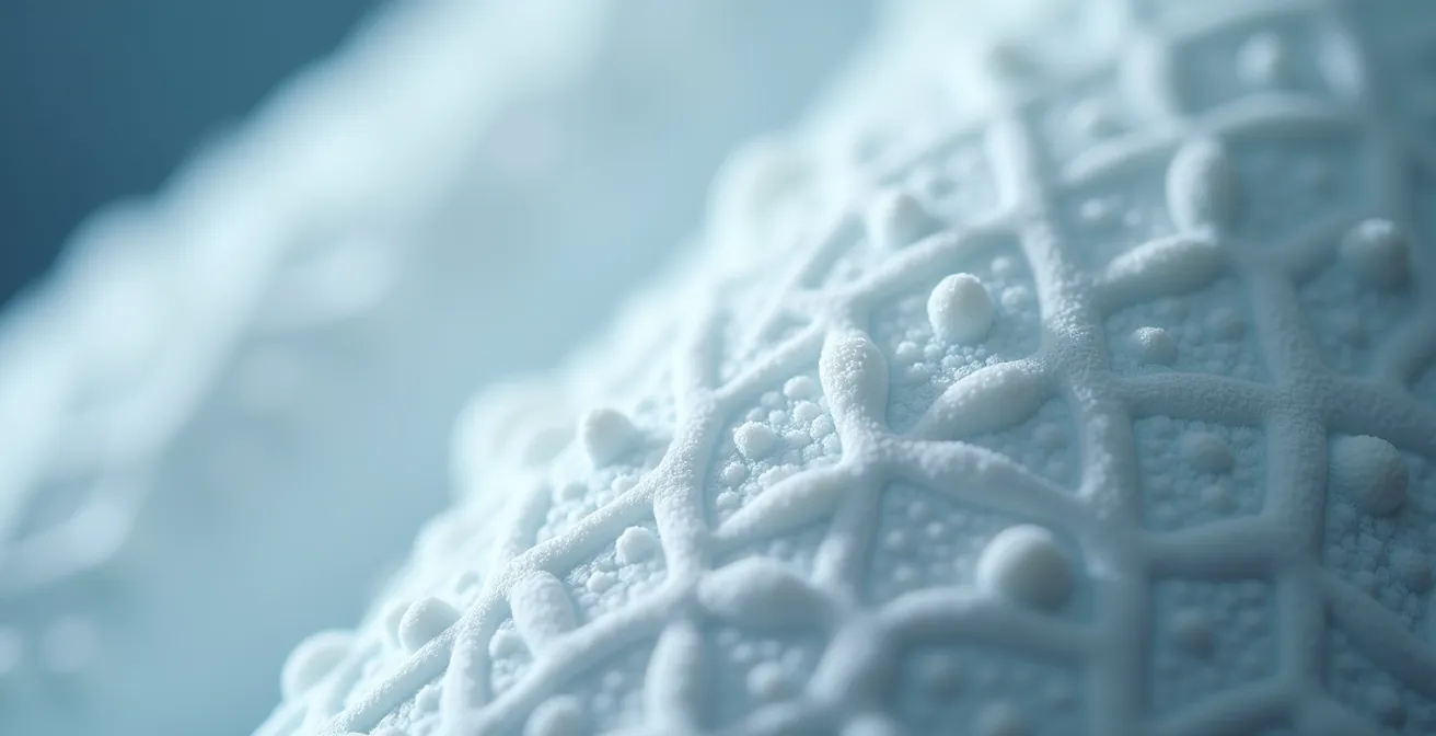 Extreme close-up of advanced mammography equipment surface textures