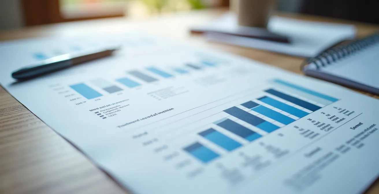 Close-up of medical documents and treatment plans on desk in Montreal healthcare setting