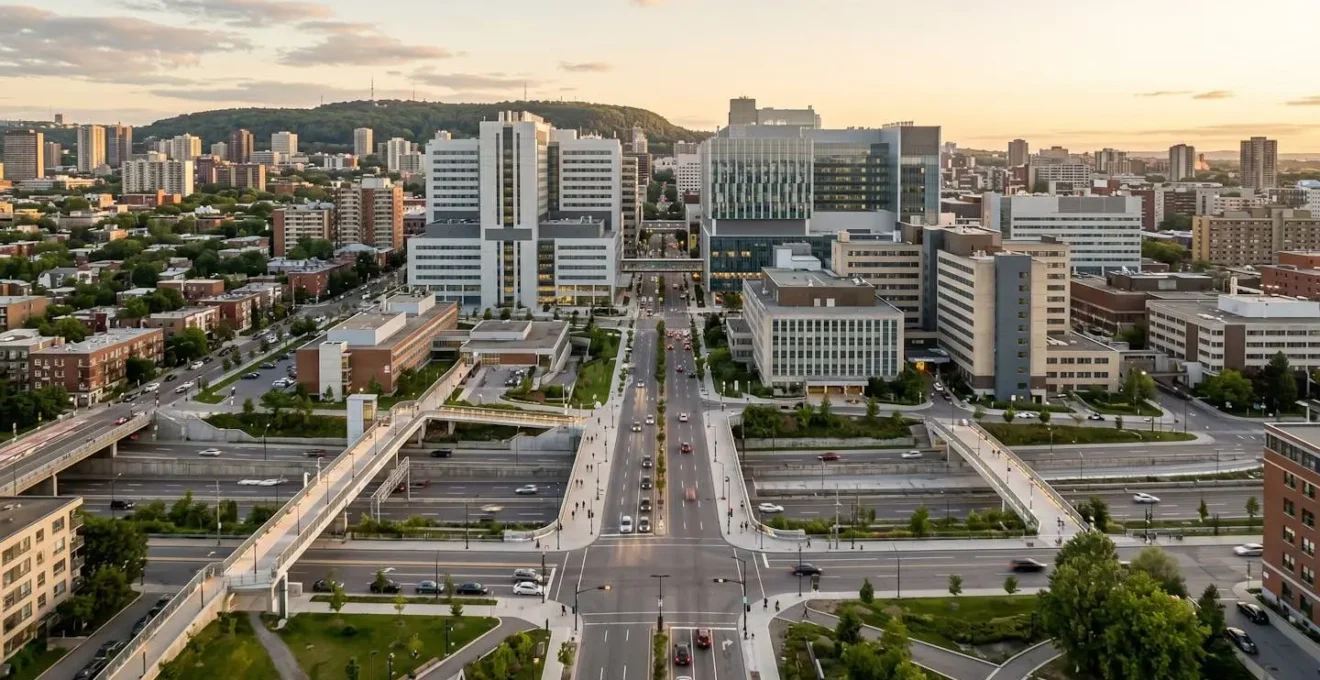 Visual representation of Montreal healthcare network connections