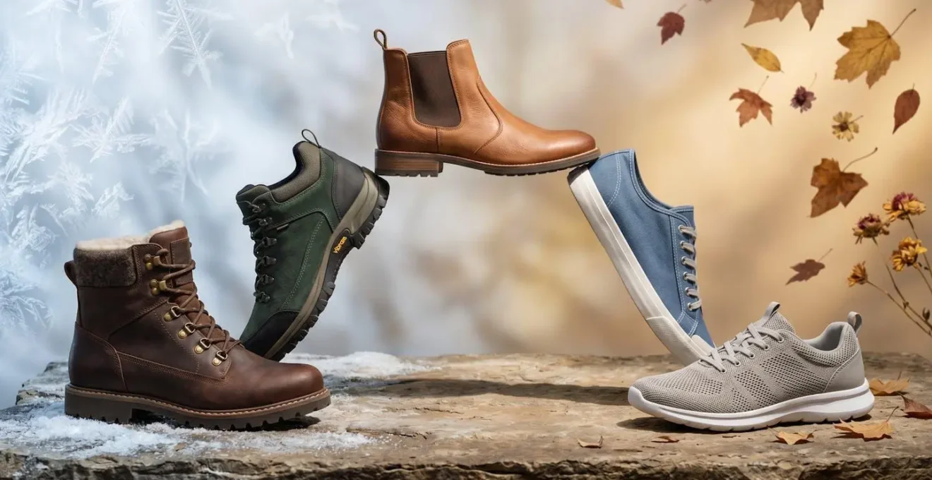 Comparison of supportive footwear options for different seasons